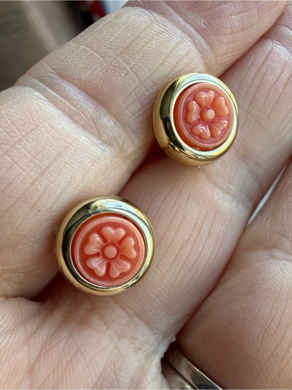 Demure and vintage stud earrings